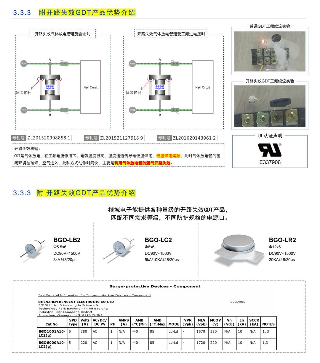 太阳能过压防雷器件